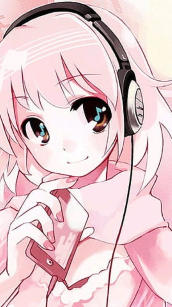 Anime Girl Listening to Music Wallpaper (15)