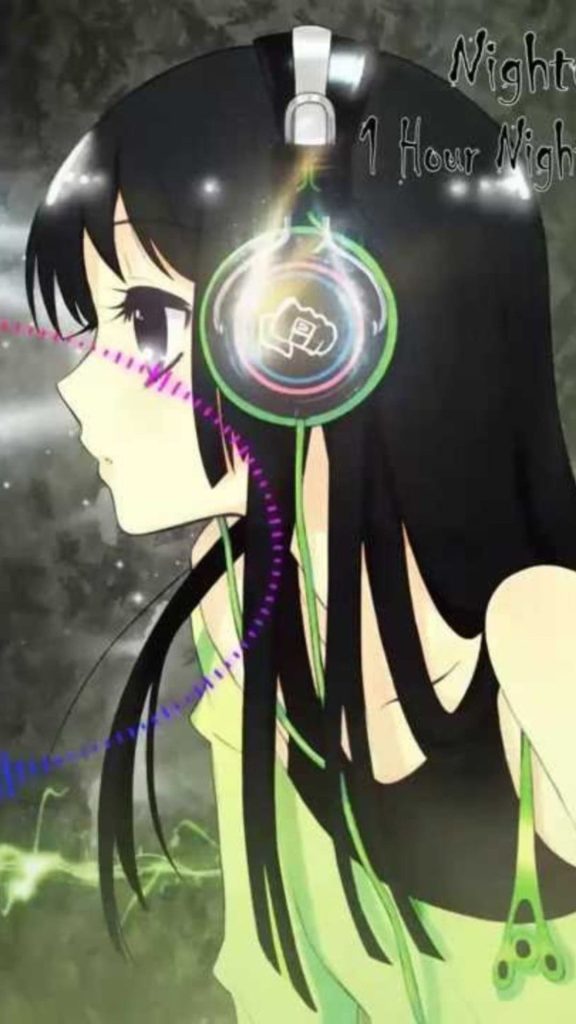 Anime Girl Listening to Music Wallpaper (5)