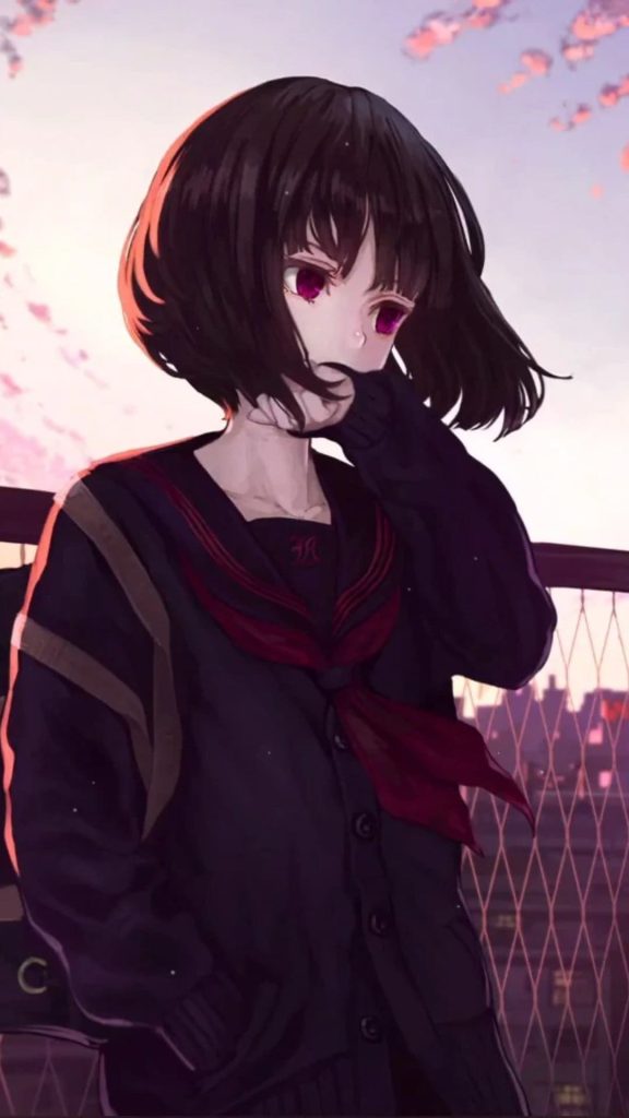 Anime Girl Short Hair Wallpaper (10)