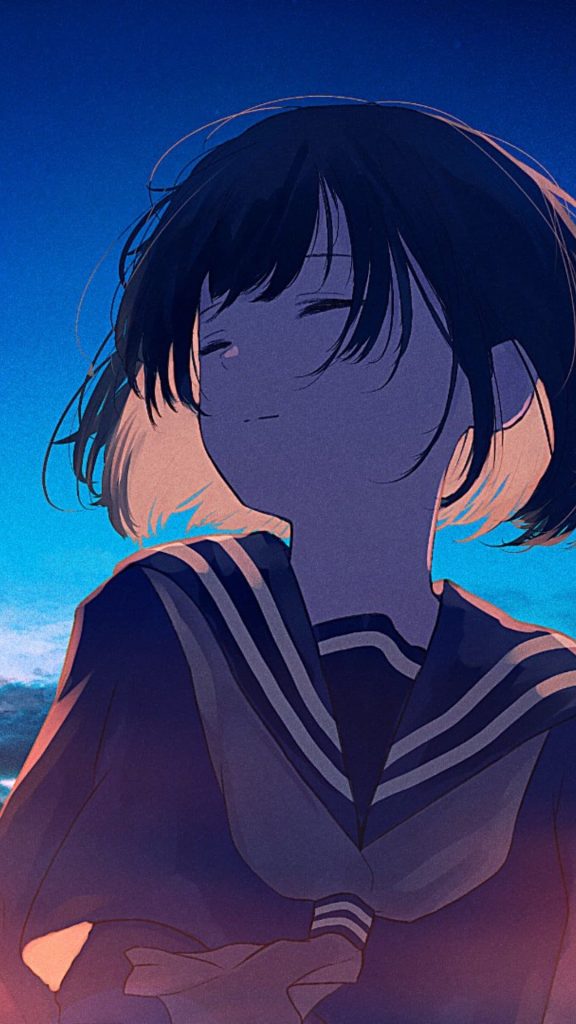 Anime Girl Short Hair Wallpaper (7)