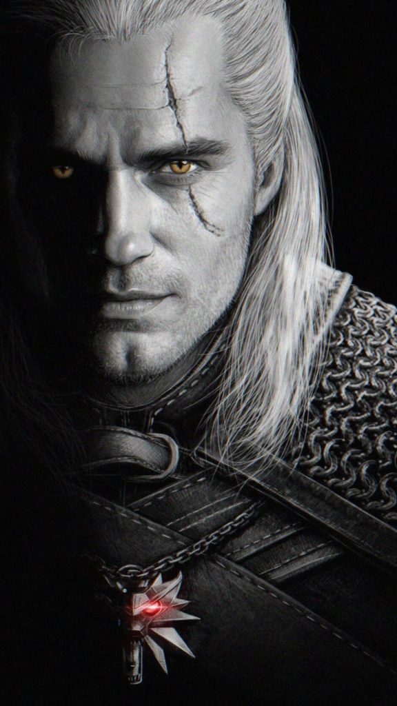 Geralt of Rivia Dark Fantasy Wallpaper