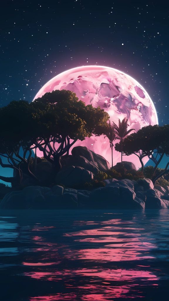 The Moon Island 4k Wallpaper