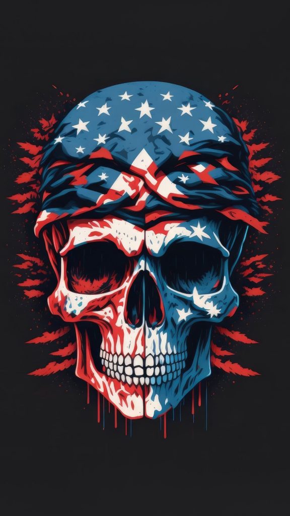 American Skull 4k Wallpaper