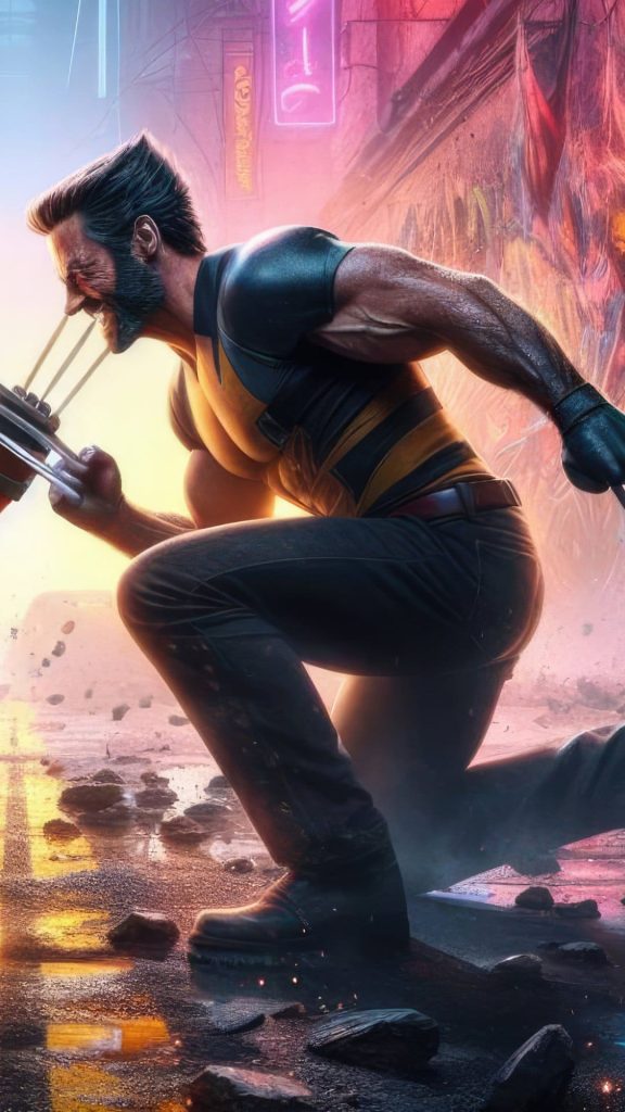 Deadpool and Wolverine Action Packed Adventure Wallpaper