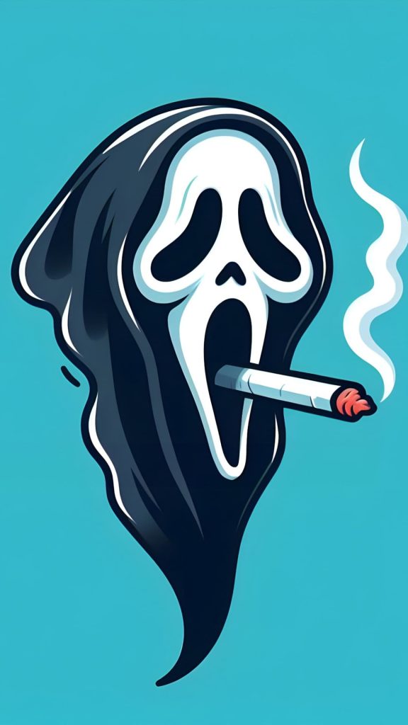 Ghost Face Smoke Cigar Skull Wallpaper