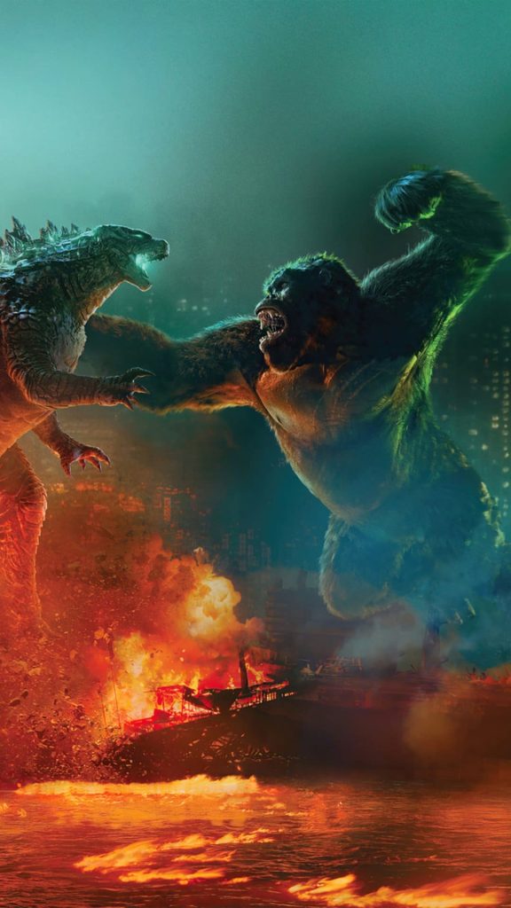 Godzilla VS Kong City Battle 2021 4k Wallpaper
