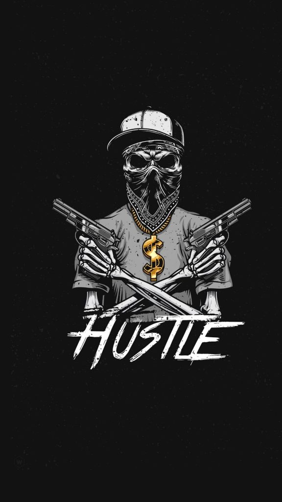 Hustle Skull 5k Wallpaper