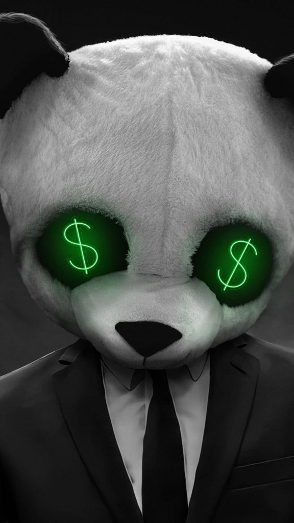 Panda Dollar Eyes Wallpaper