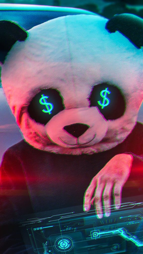 Panda Money Eyes Wallpaper