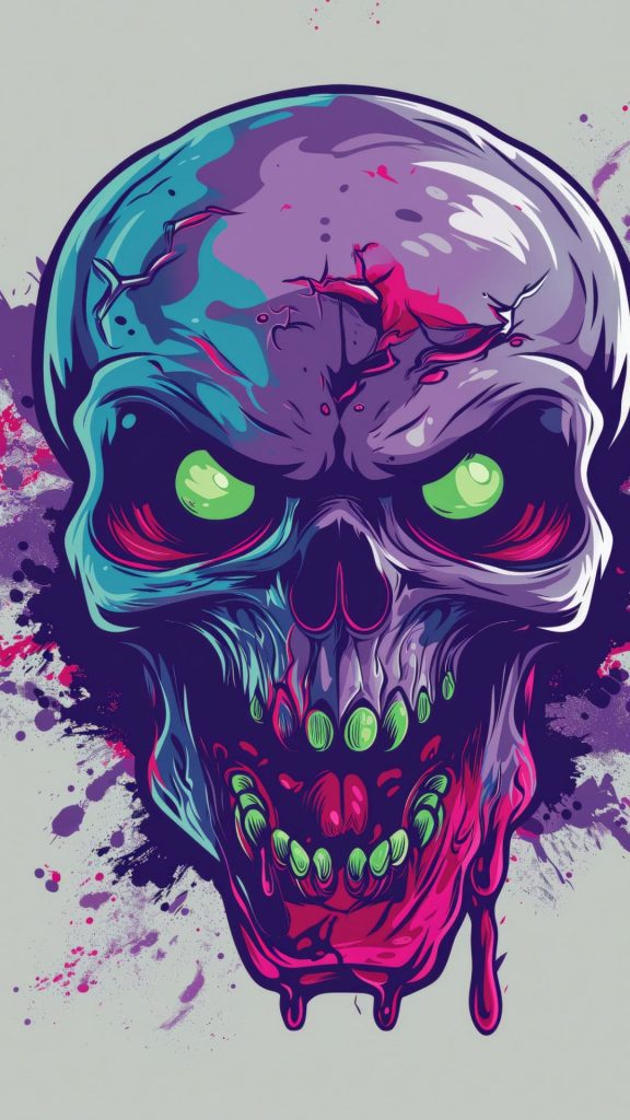 Zombie Skull 4k Wallpaper